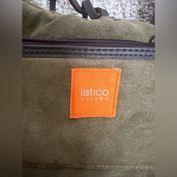 Latico Olive Green Suede hand bag - Picture 3 of 7